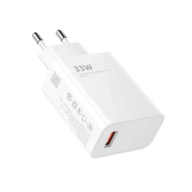 Szybka ładowarka USB 33W QC 3.0 z wtyczką EU, adapter do ładowania telefonu z kablem 6A USB-A do Type-C, szybkie ładowanie dla telefonów komórkowych USB-C — 2