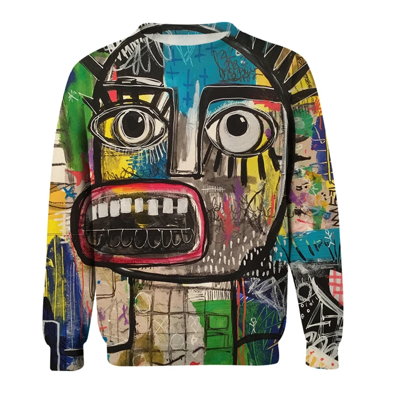 Funny Graffiti Art 3D Printed Pullover Men Sweatshirt Top Autumn And Winter Long Sleeve O Neck Sweatshirts Streetwear Sweater