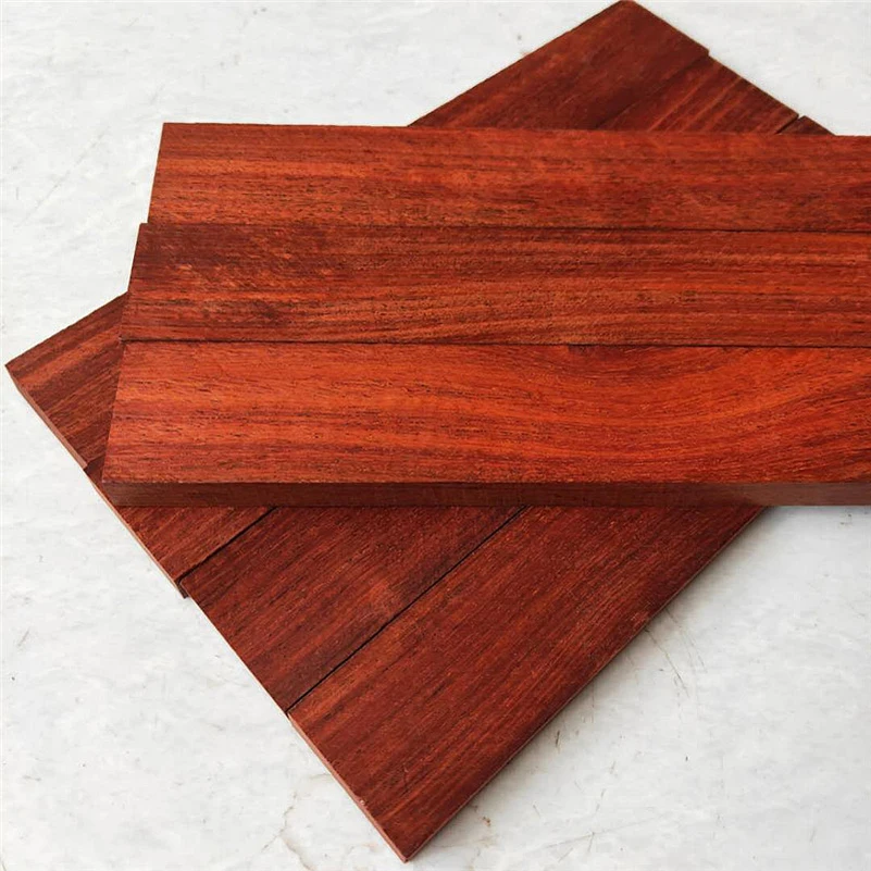 2pcs/lot 4 Sizes Zambia Blood Sandalwood Raw Material Natural Solid Wood Board For Knife Handle Scales DIY Making Materials