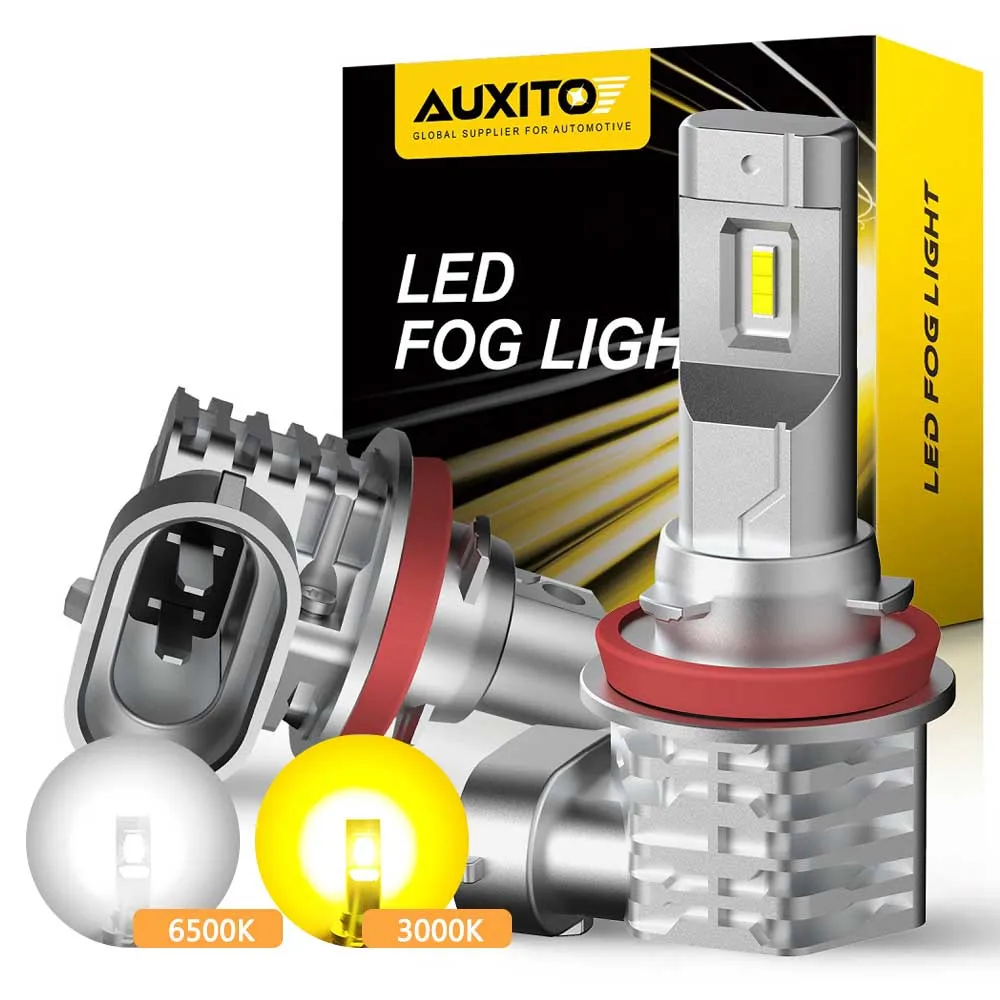 

AUXITO H9 H8 LED Yellow Canbus Fog Light Bulb 12V 9005 9006 HB3 HB4 H11 LED Fog Light Canbus 3000K 6500K White Day Running Light