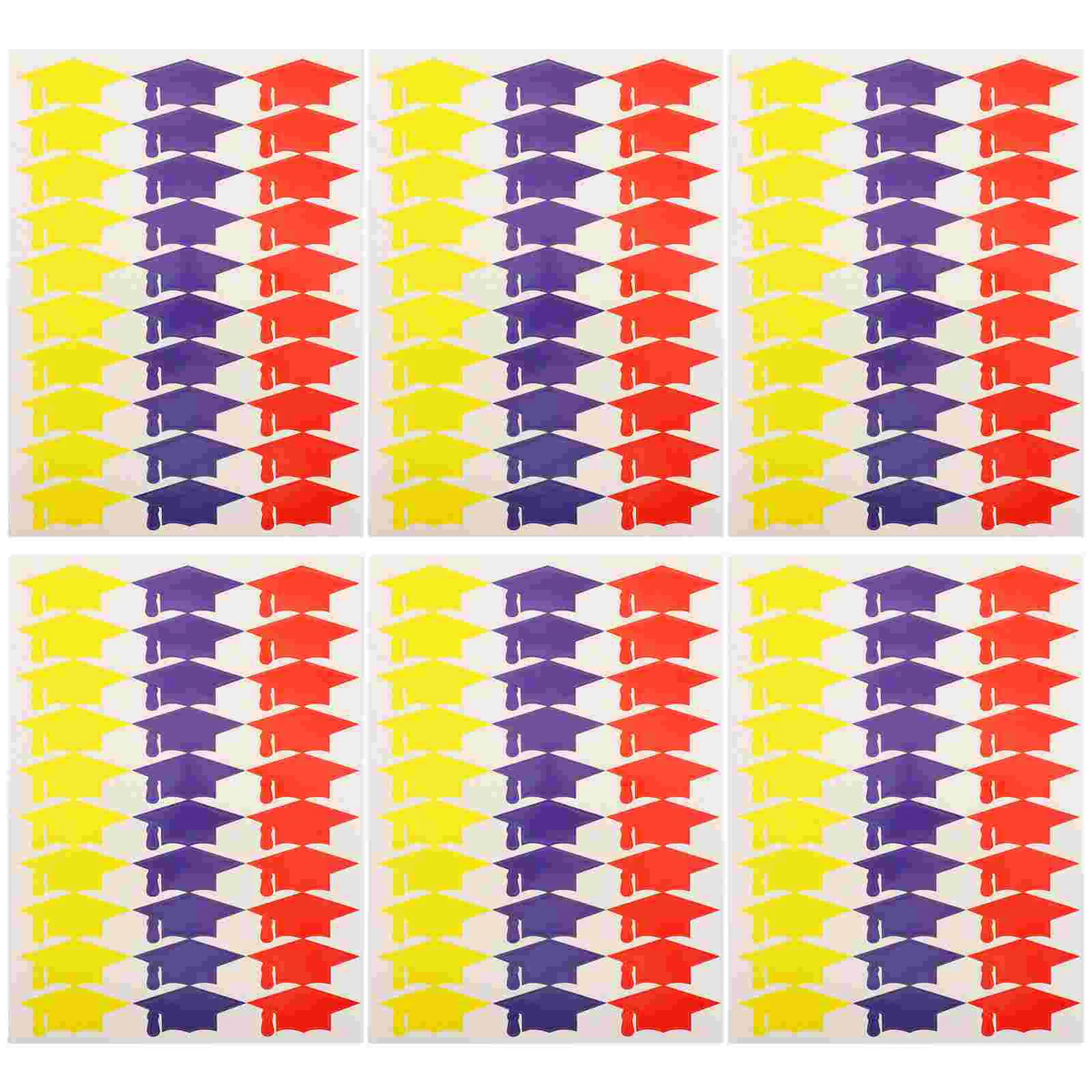 10 Sheets Doctorial Hat Stickers Grad Cap Envelope Seals Party Decorations Graduation Label