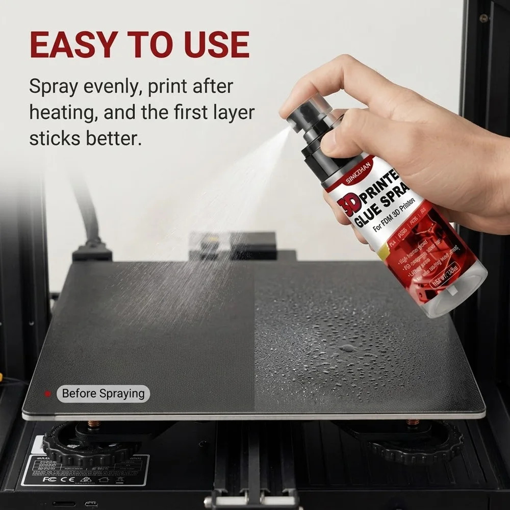 115ml 3D Printer Glue Spray Anti Warping Bed Adhesion Paste Liquid For FDM PLA PETG ABS TPU PEI Glass Plate Hotbed SIKEZHAN