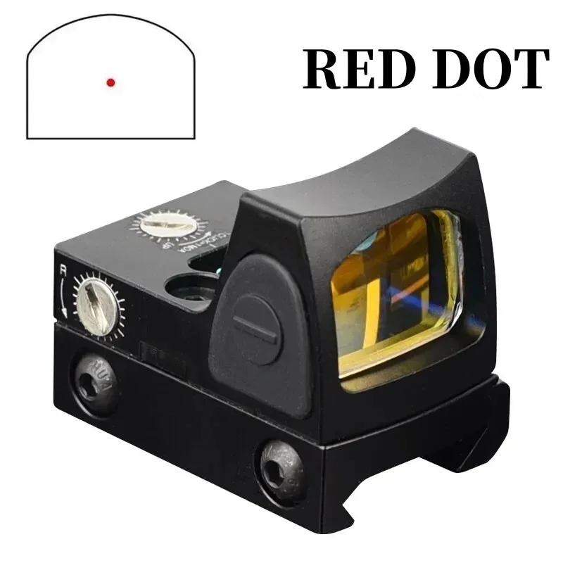 1x17x24 Red Dot Sight Tactical Metal Compact Rifle Scope Precision Aim Reflex Red Dot Sight 20mm Rail for Glock Taurus G17/19/22