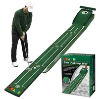 Mini tapete de Putter verde de Golf, prácticante de Golf portátil para interiores y exteriores PM015
