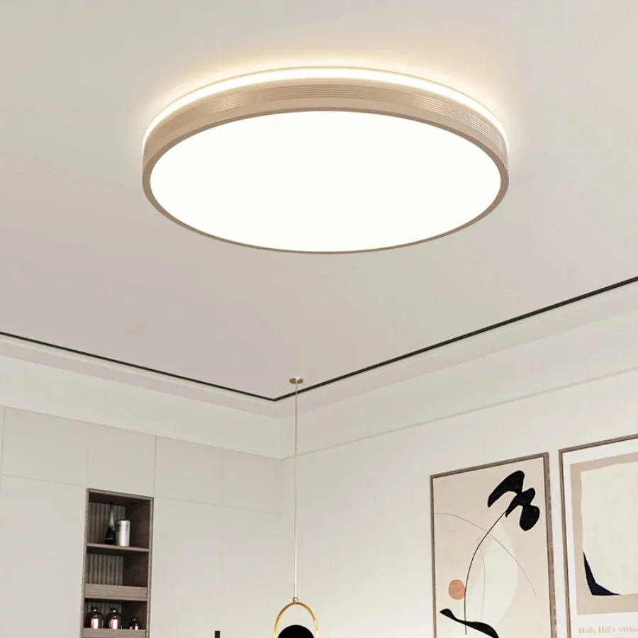 Imagem -03 - Nordic Circular Lâmpada Led Teto Macaron Color Moderno Quarto de Criança Quarto Sala de Estar Varanda Home Light