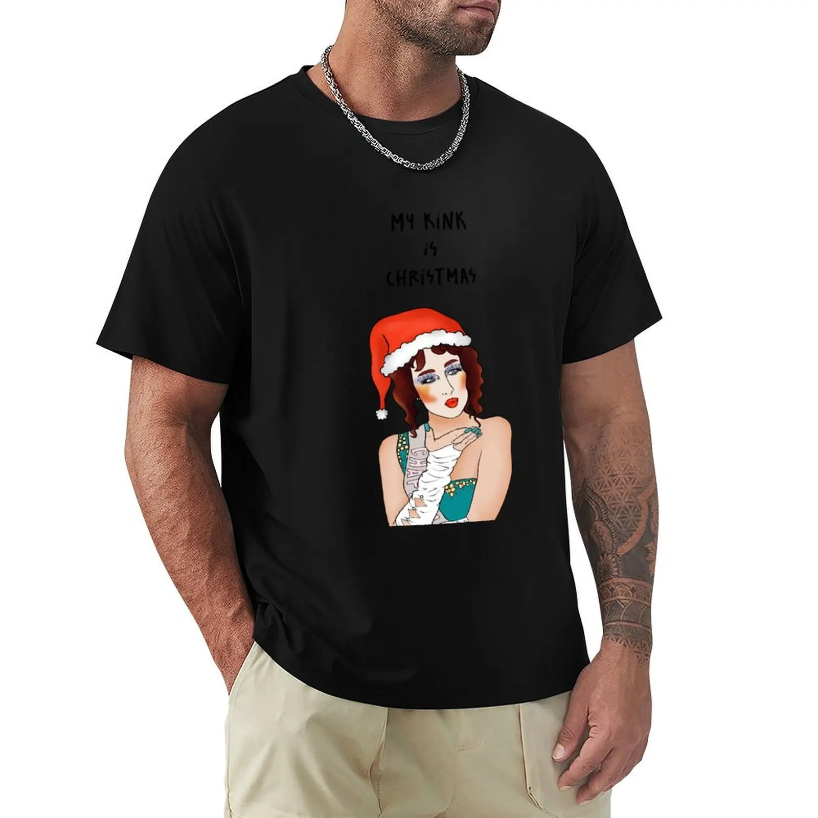 

My Kink Is Christmas T-Shirt All Match Print Short Sleeve Top