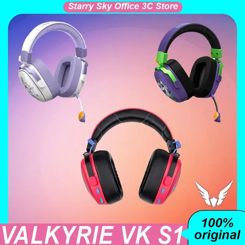 

VALKYRIE VK S1 игровые наушники беспроводные трехрежимные киберспортивные чипы с низкой задержкой Ai микрофон с шумоподавлением индивидуальные наушники