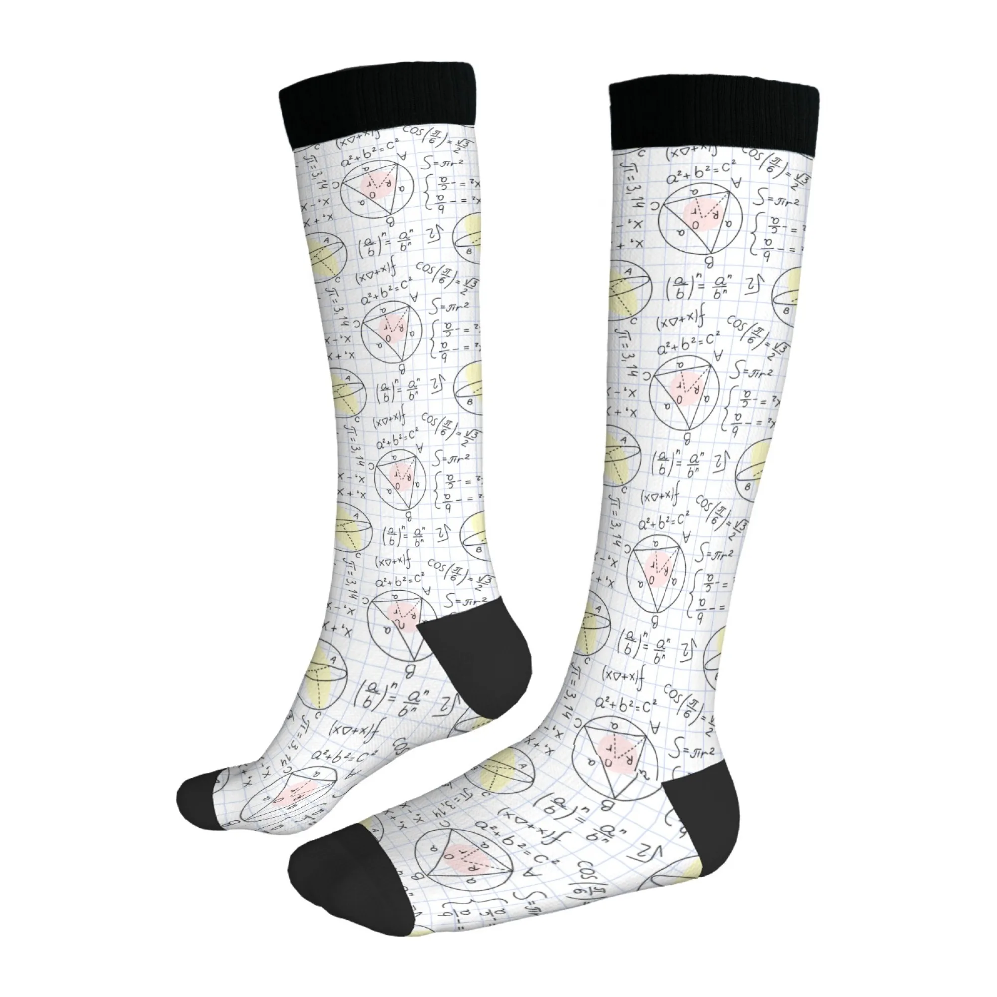 Mathematical function formula socks novel funny happy compression socks comfortable warm leisure sports stockings unisex gift