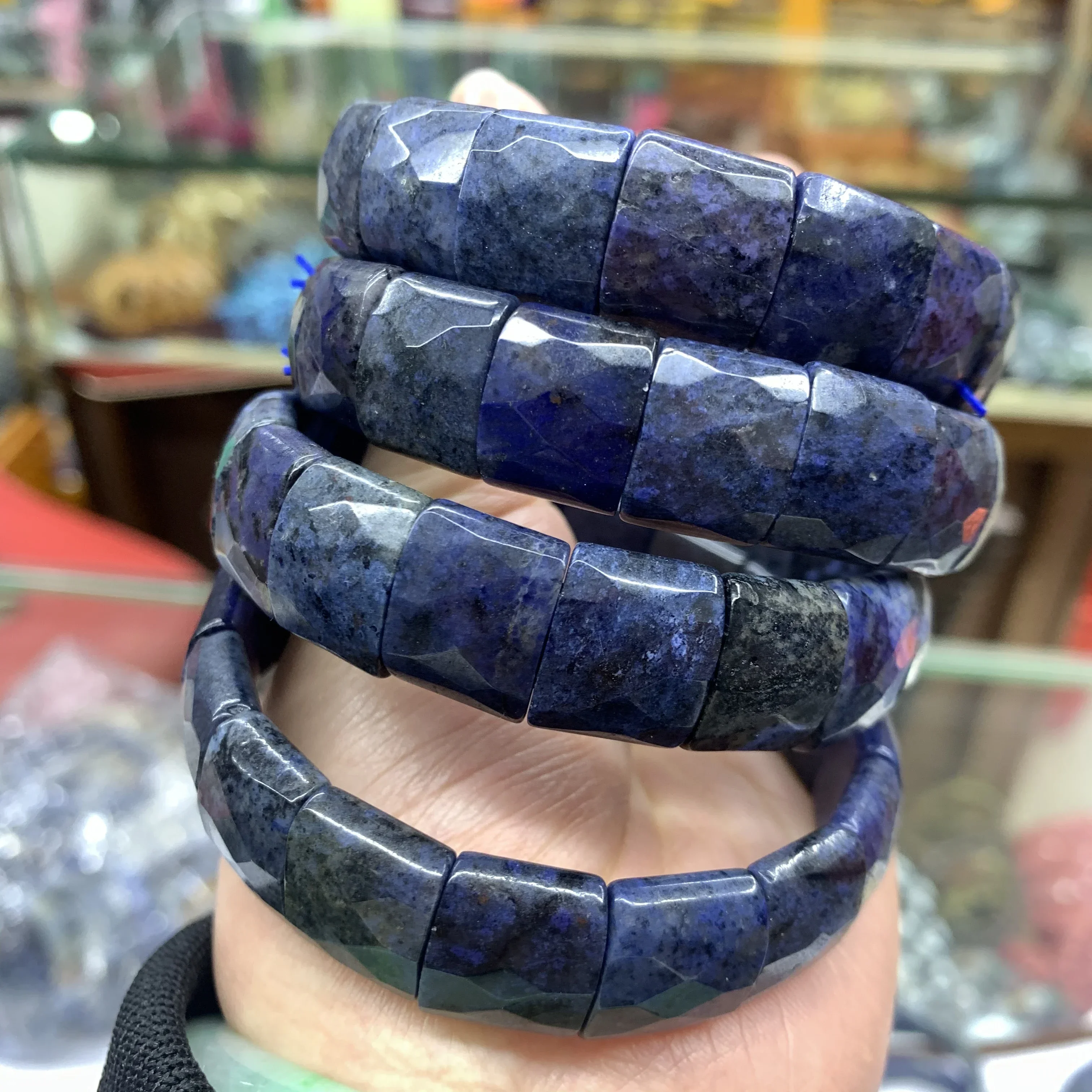 Natural Blue Dumortierite Stone Bracelets for Women Men Simple Energy  Academic Magnetic Field Jewelry Party Gift wholesale