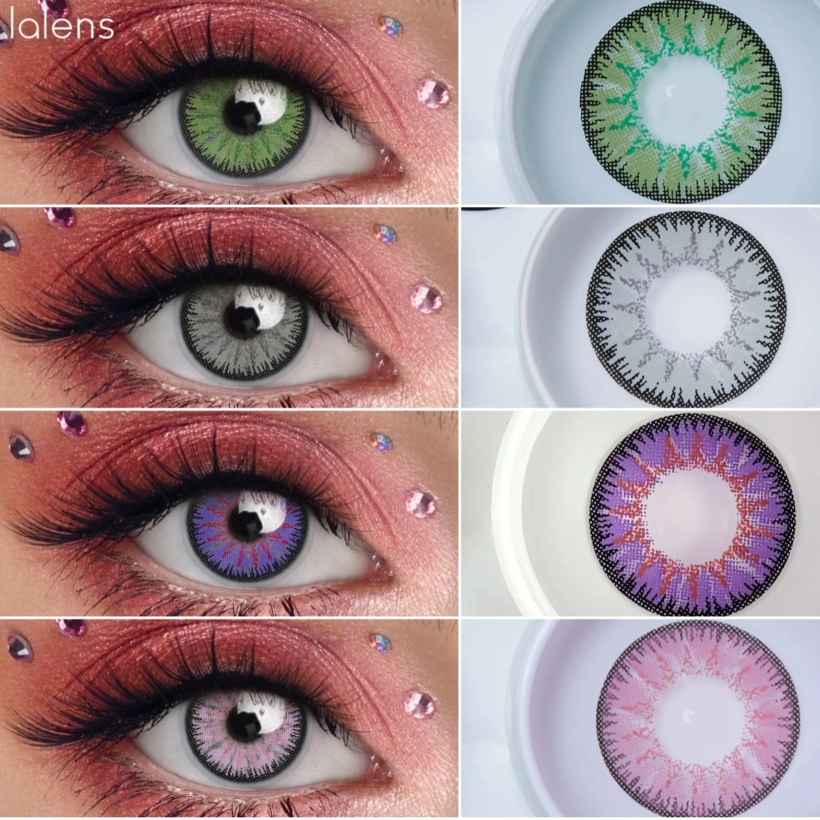 VISUASHOW Anime Cosplay Farbige Kontaktlinsen 6 Monate Einweg 1 Paar Violett Niedliche Große Augen Weiche Linsen für Cosplay Party Make-up – Detail 10