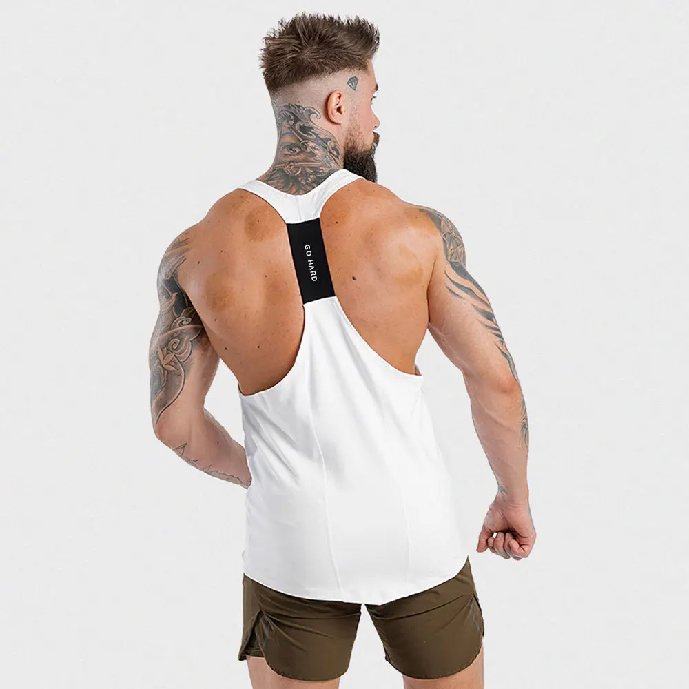 Summer New Muscle Fitness Sports Vest Casual Elastic Quick-drying Running Training Vest Men's Sleeveless Top