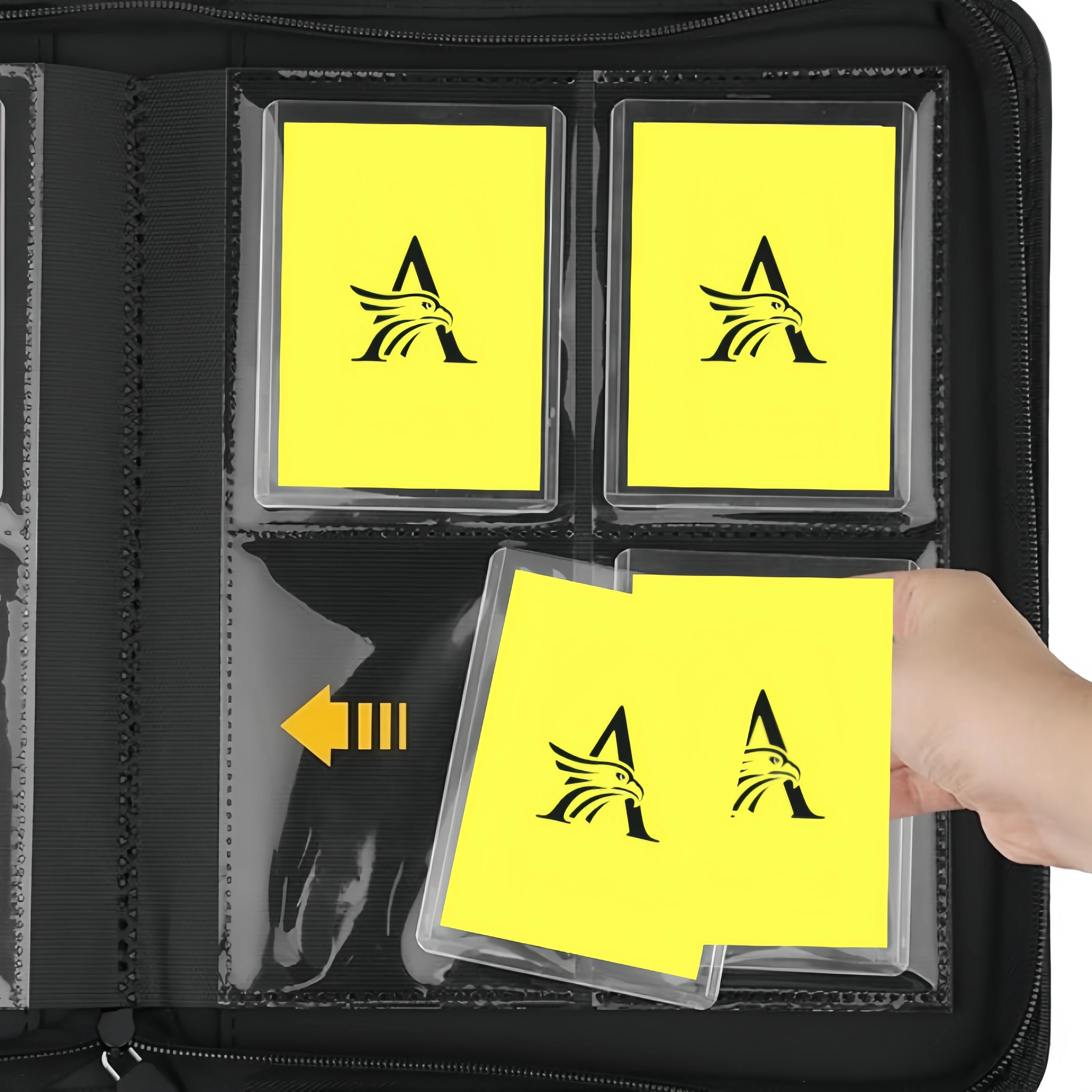� ​ Top Loader 4-Pocket-Kartenordner (160 Karten) – Industrietaugliche Aufbewahrung für TCG- und Sportkarten. Sammler-Traum – Detail 4