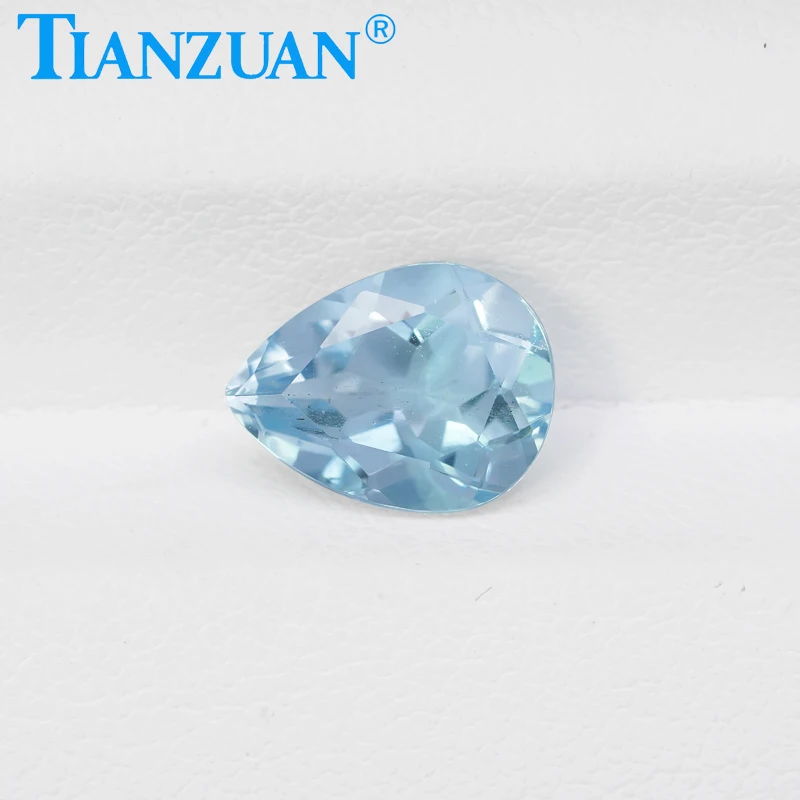 2.00ct Natural Aquamarine Intense Blue Color Pear Shape Brilliant Cut Loose Gem Stone with GRC Certificate