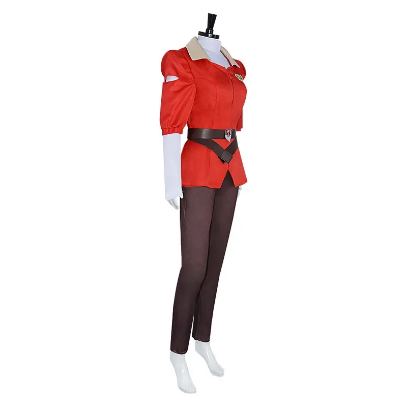 Sky06 Anime She-Ra Cosplay las princesas del poder Adora uniforme rojo abrigo rojo pantalón para cejas cinturón Halloween carnaval traje Costu66liU &