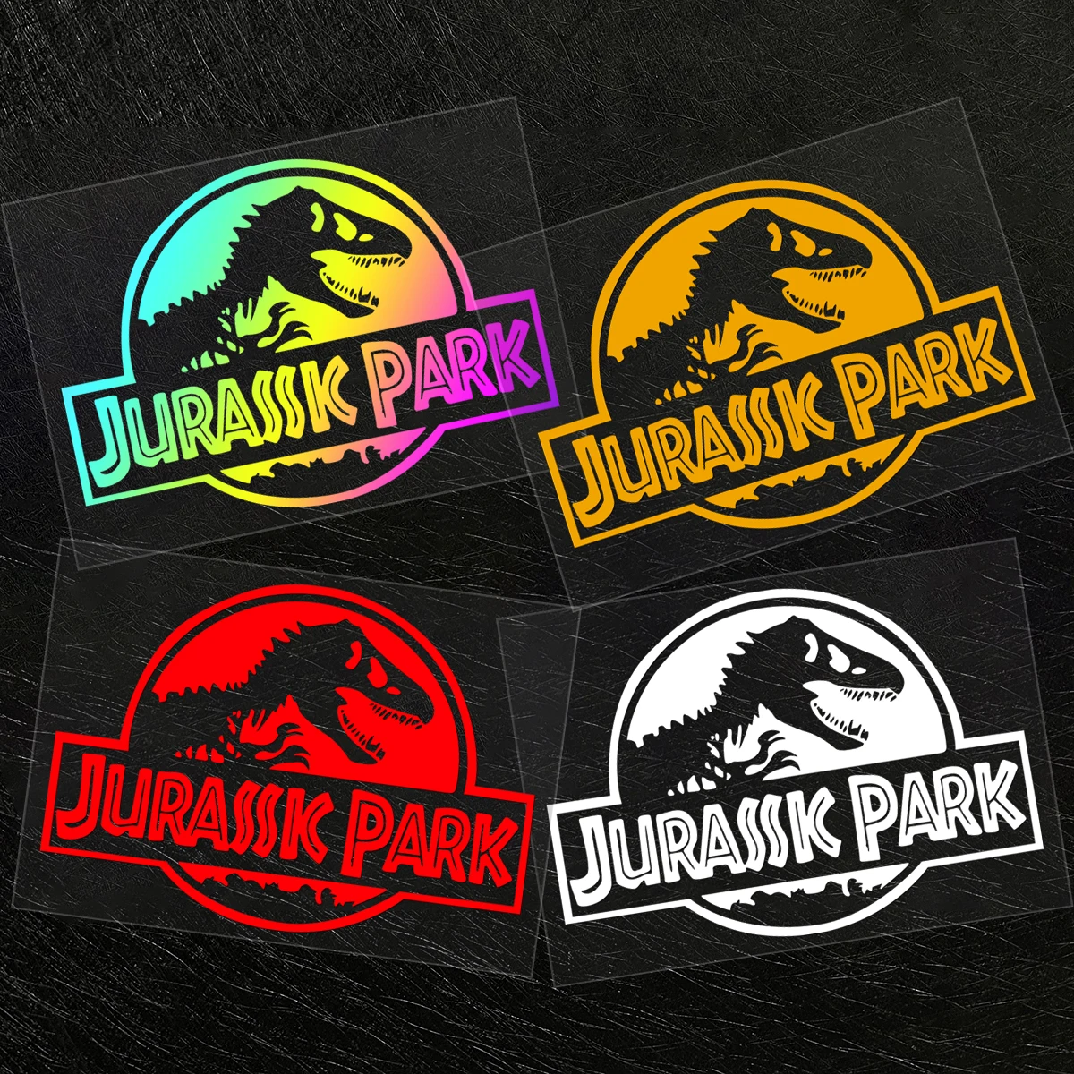 Jurassic Park Dinosaur Reflective Moto Stickers Decor Motorcycle Body Windshield Helmet Fuel Tank Waterproof Accessories Decal