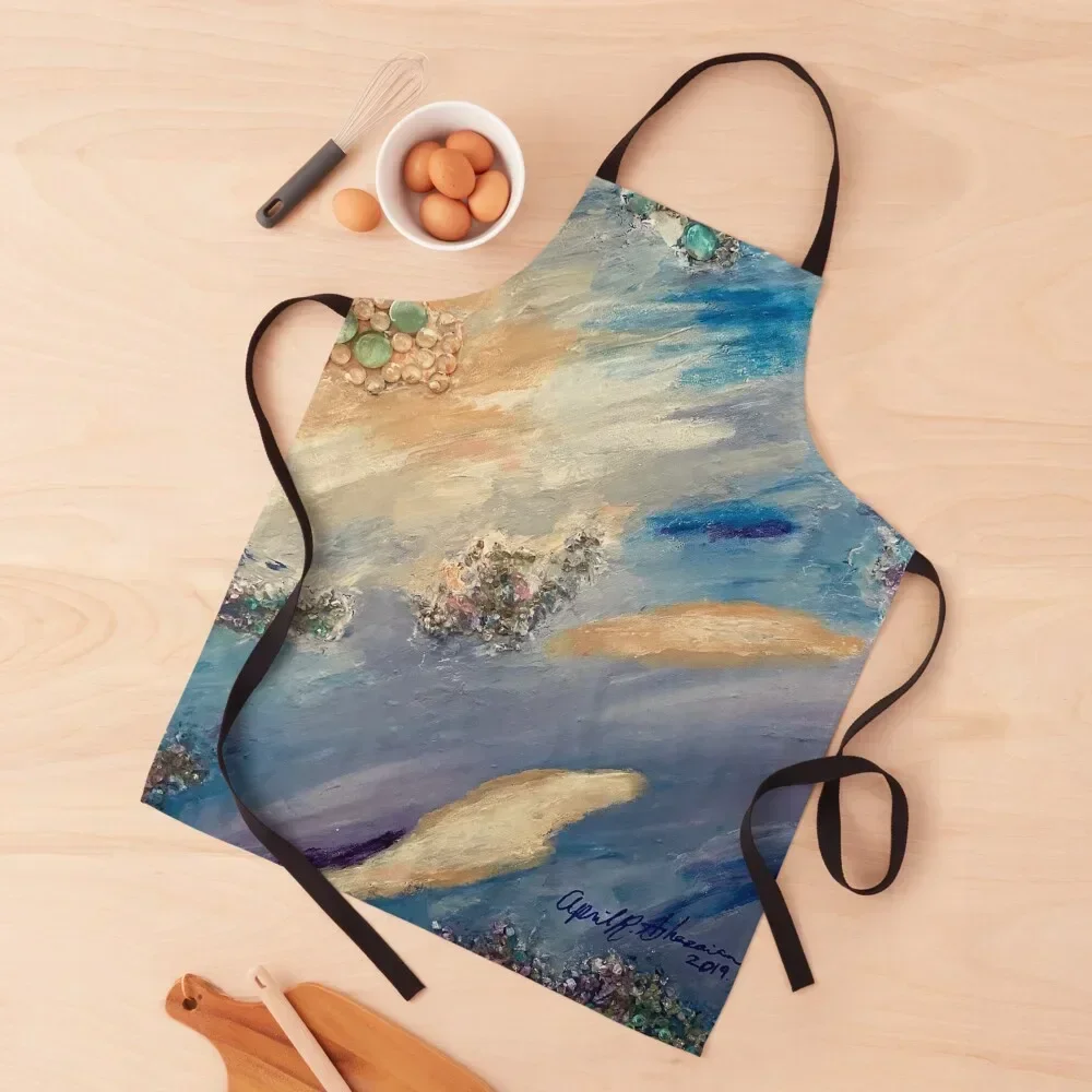 

Abstract crystal cotton candy Apron manicurist Cooking Clothes work gowns for women cleaning Kitchen Special Accessories Apron