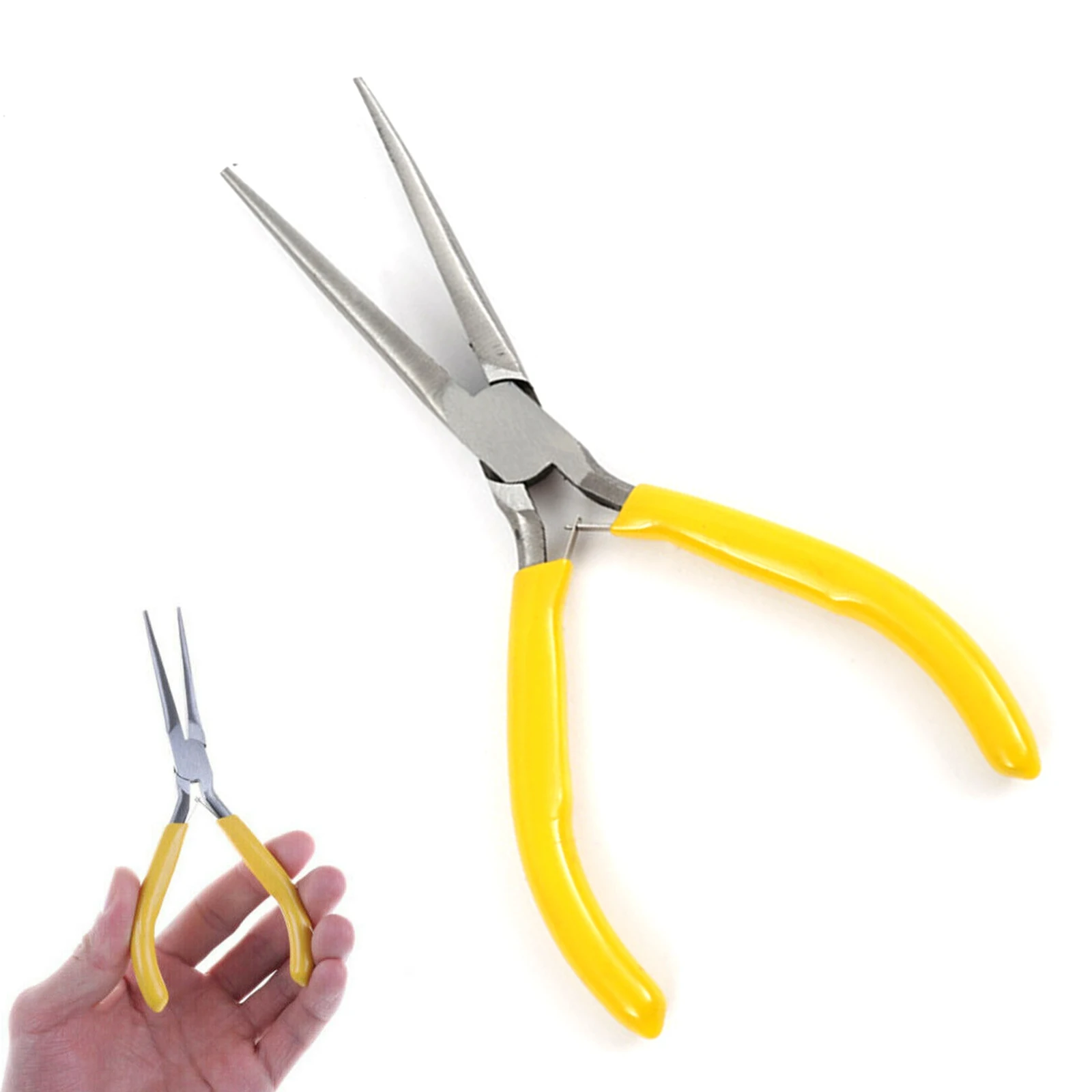 Multi Functional Mini Long Needle Nose Precision Pliers Modeling Jewellery Wire Work Small Plier Cutting 5 inch Hand Tool Yellow