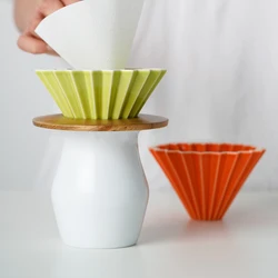 1-2 Cups Origami Ceramic Coffee Dripper Pour over dripper Coffee Ceramic Cup Made in Japan Elegant & Modern Pour Over