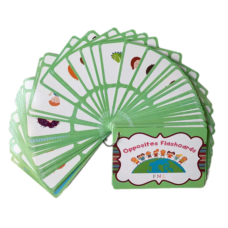 100 Groups Opposites Flashcards English Vocabulary Cards Montessori Learning Educational Toys For Children Memory Game Livres