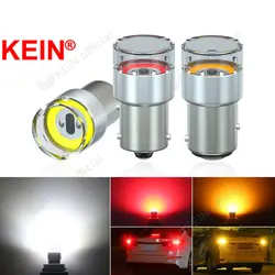 KEIN 2PCS P21W 1156 Led Bulb 1157 BA15S R5W BAY15D P21/5W COB R10W Red Car Light Turn Signal Brake Stop Backup Reverse Lamp 12V