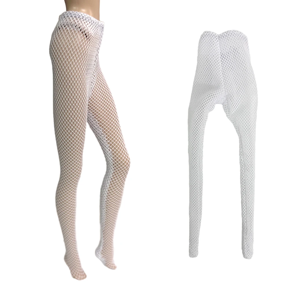 1 Pcs High Quality Long Stock For 1/6 Dolls Accessories Fashion White  Stocking Grid Pantyhose For Barbie Doll Legging  Toys