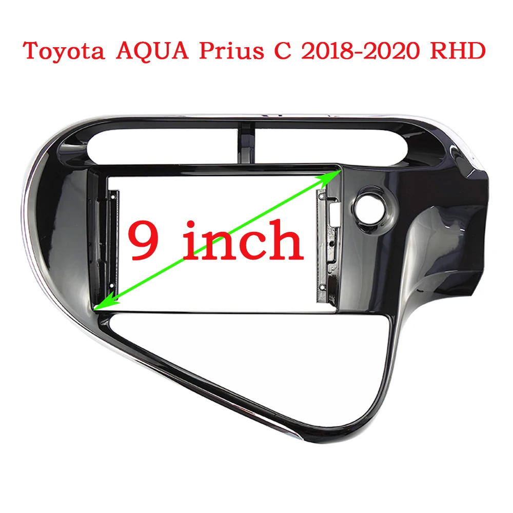 WQLSK 9 inch Fasxia Car Audio Frame Car Radio Fascia,gps navigation fascia panel is suitable FOR TOYOTA AQUA PRIUS C 2018-2020