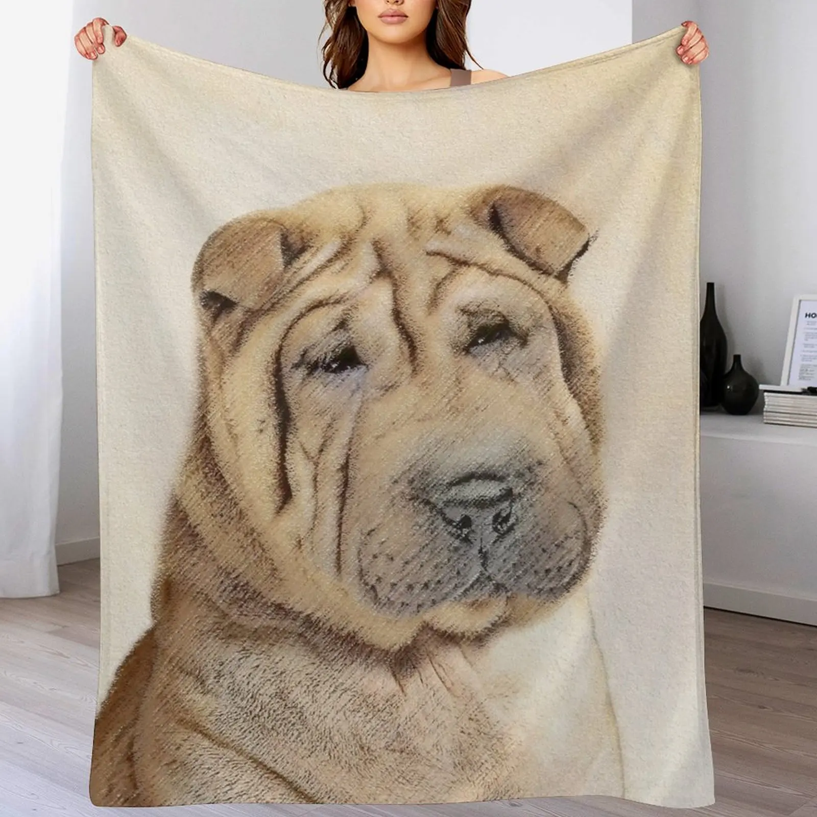 

Shar Pei Throw Blanket Ultra Plush Cozy Blanket for Napping Sleeping