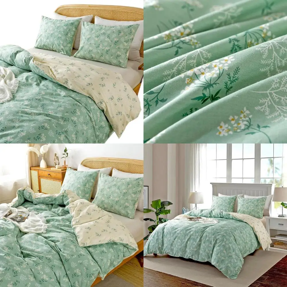 

Хлопковое пододеяльник King Size с цветочным принтом — ультрамягкое, двустороннее, на молнии (холодное лето)