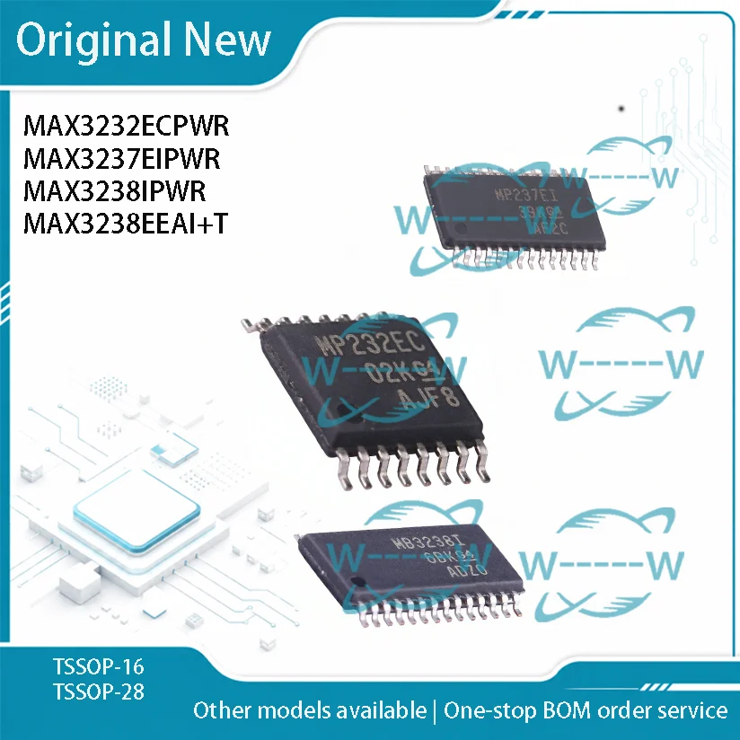 5-50PCS) MAX3232ECPWR MP232EC MAX3237EIPWR MP237EI MAX3238IPWR MB3238I MAX3238EEAI+T MAX3232EC MAX3237EI MAX3238I MAX3238EEAI IC