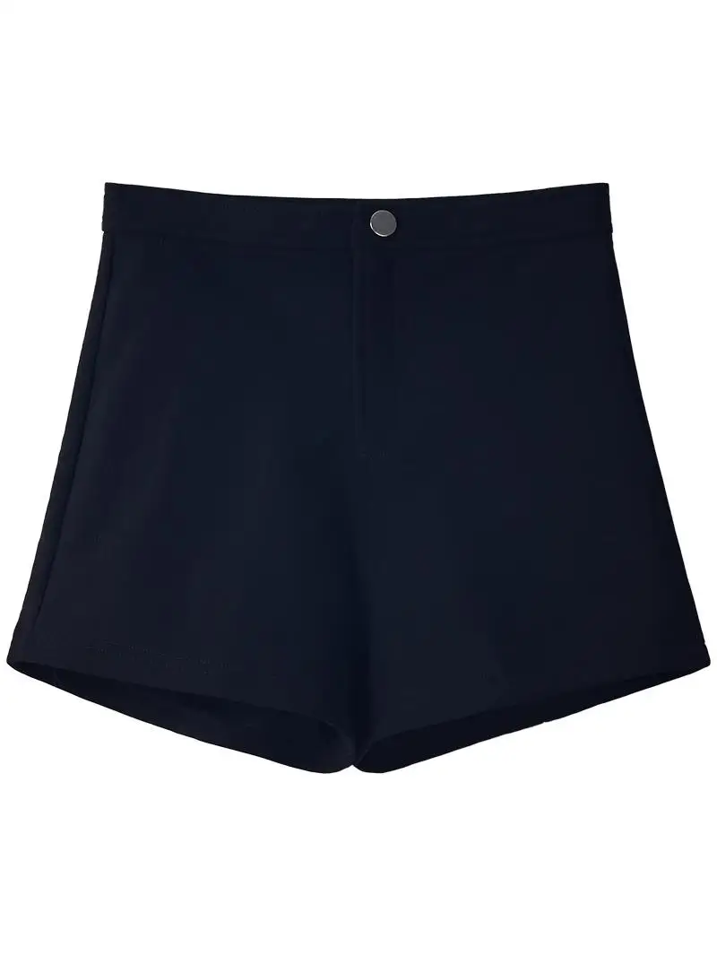 Vita alta Bla orts Donna Primavera Estate A-Line Gamba larga Pantaloni casual Stivale elastico stretto Cut out Bot Pendolarismo Sle