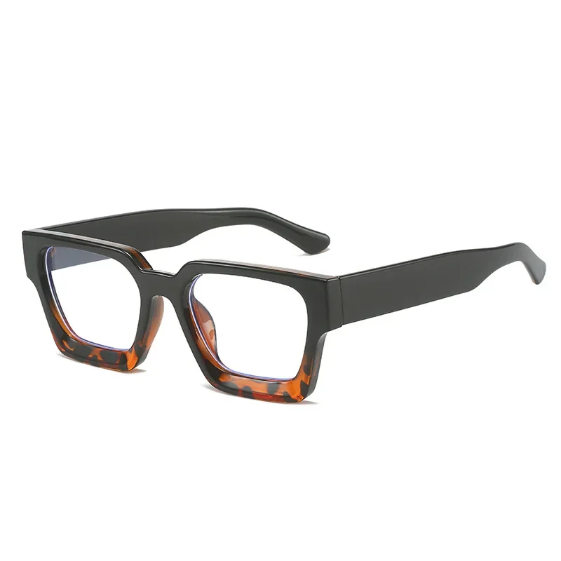 Lunettes carrées épaisses noires pour hommes et femmes, anti-lumière bleue, travail informatique, montures de lunettes en plastique, lunettes