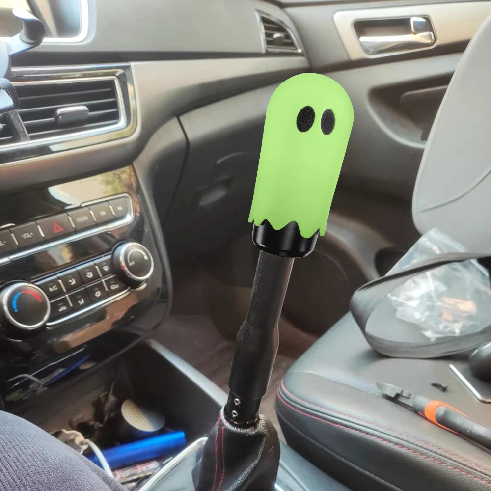 JDM  glow-in-the-dark gearshift lever, Halloween cute style ghost shift knob, head and interior upgrade accessories.