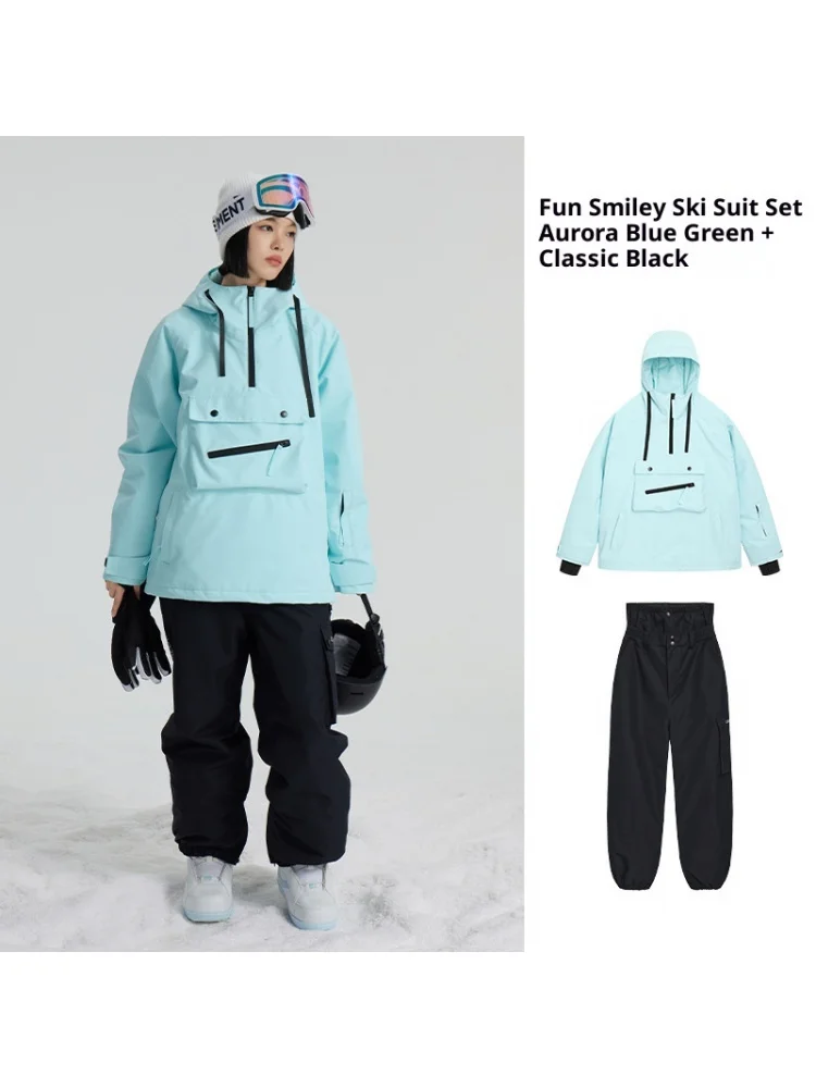 أطقم بدلات التزلج، بدلات تزلج فردية ومزدوجة للرجال والنساء، سترات، بدلات ثلج للرجال والنساء، بلوفر يومي للتزلج Su