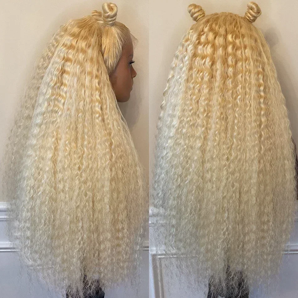 613 Honey Blonde Color 13x6 Lace Frontal Wig Water Curly HD Transparent Brazilian Remy 13x4 Loose Deep Wave Front Human Hair Wig image 2