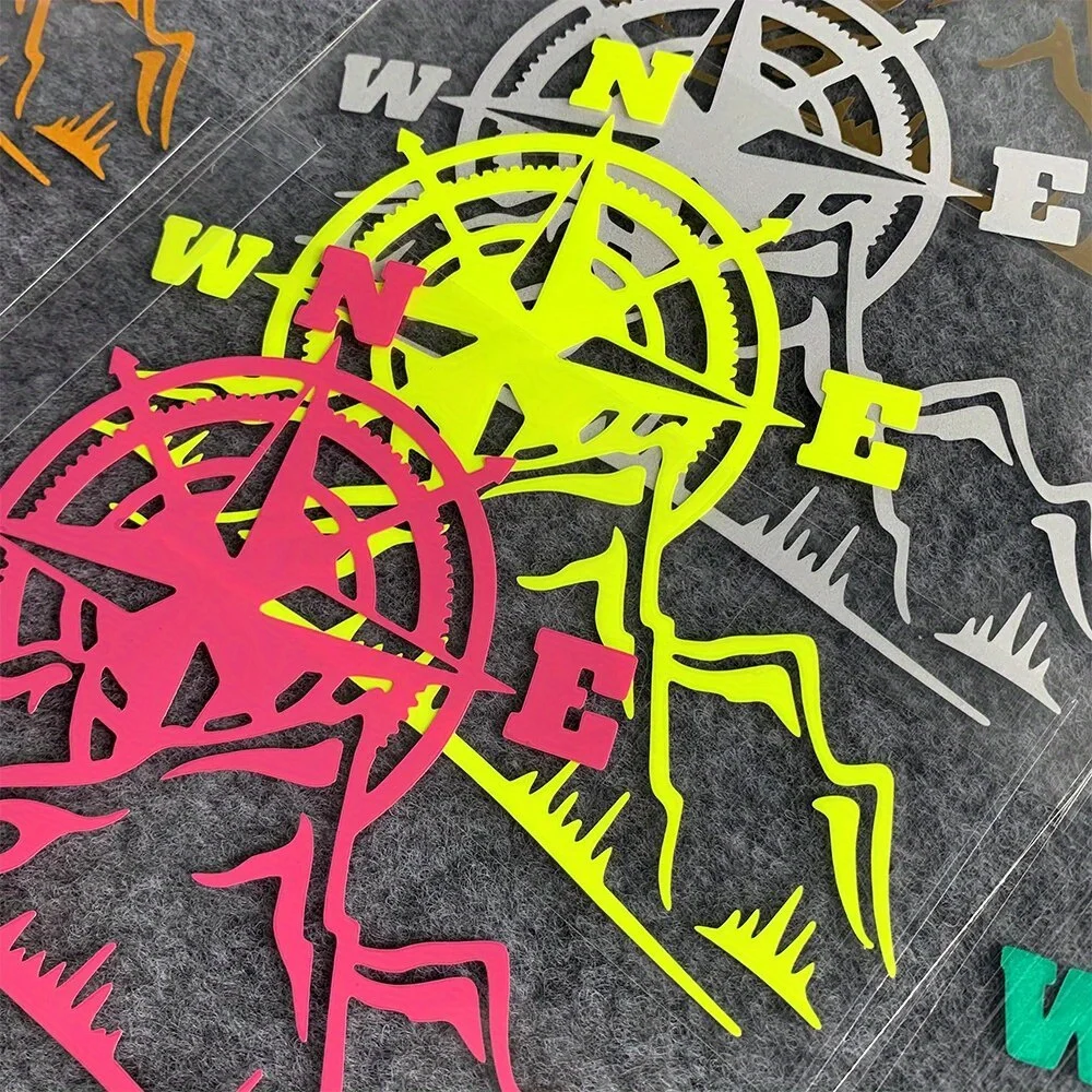 Geschikt voor auto's, vrachtwagens, motorfietsen, reflecterende motorstickers, jungleverkenningskompassen, motorhelmen, sticker