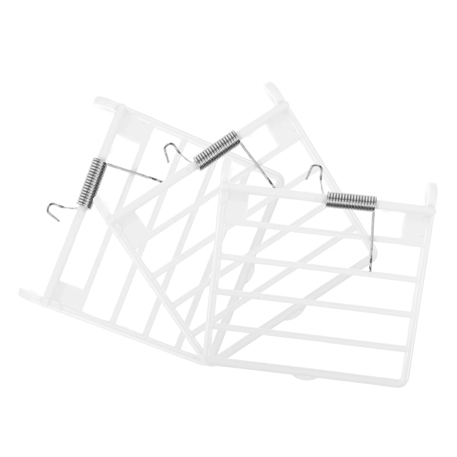 

3 Pcs Bird Cage Door Accessories Spring Replacement Food Box Fixed Durable Plastic Stable Long Lasting Easy Install Removal