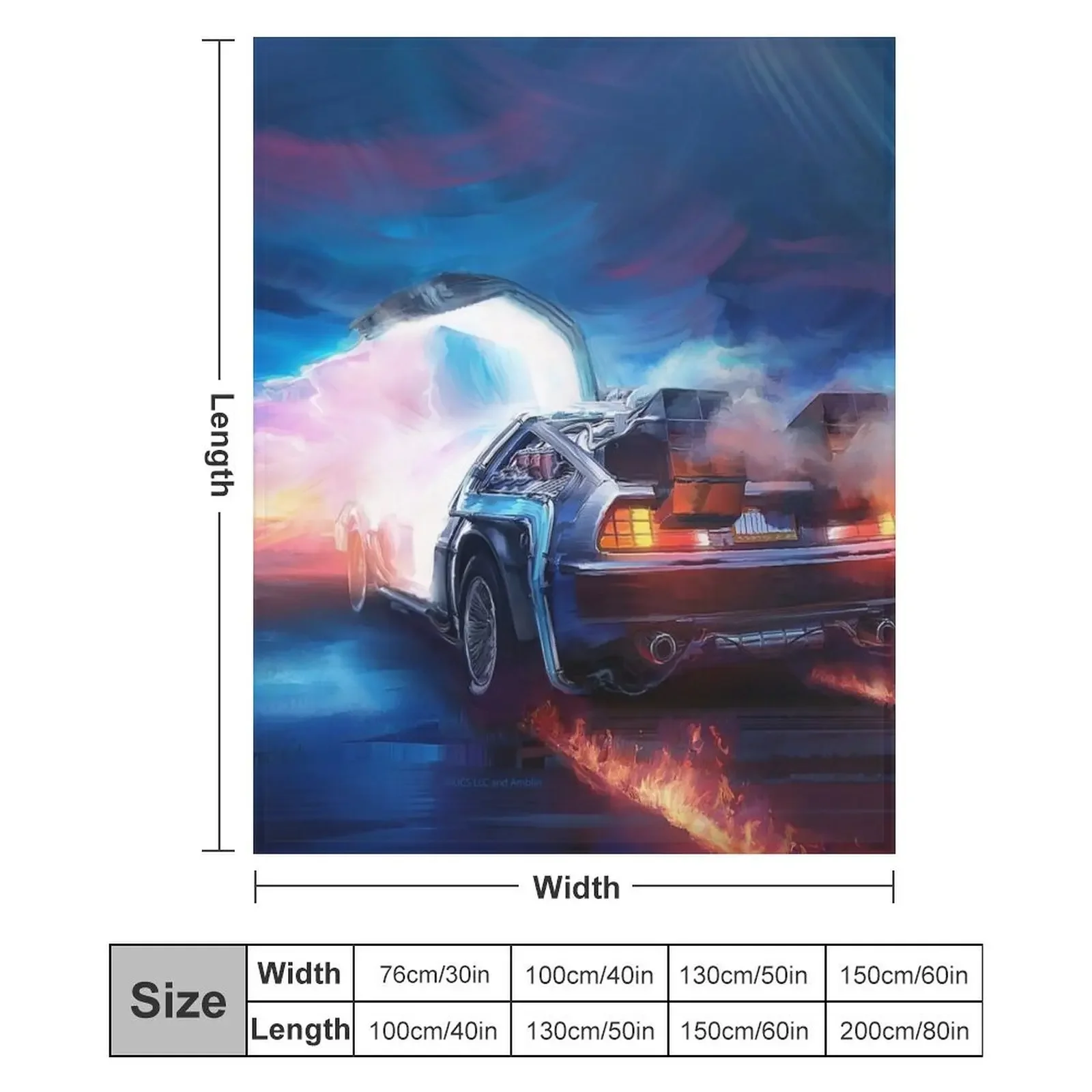 العودة إلى المستقبل Delorean Time Machine Throw Blanket Luxury St Plaid Giant Sofa Bed بطانيات عصرية
