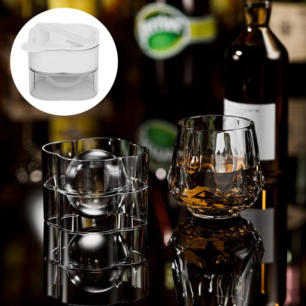 Ice Cube Mold Silicone Ice Ball Tray Spherical Ice Ball Mold Silicone Tray Fast Freezing Bubble-free Cube Maker Push-release