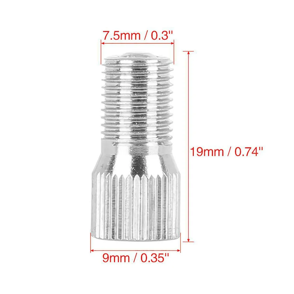 4pcs 19mm Screw-on Valve Cap Stem Extension Car Tyre Wheel Valve Stem Cap Extension Extender For Auto Car Truck Chrome