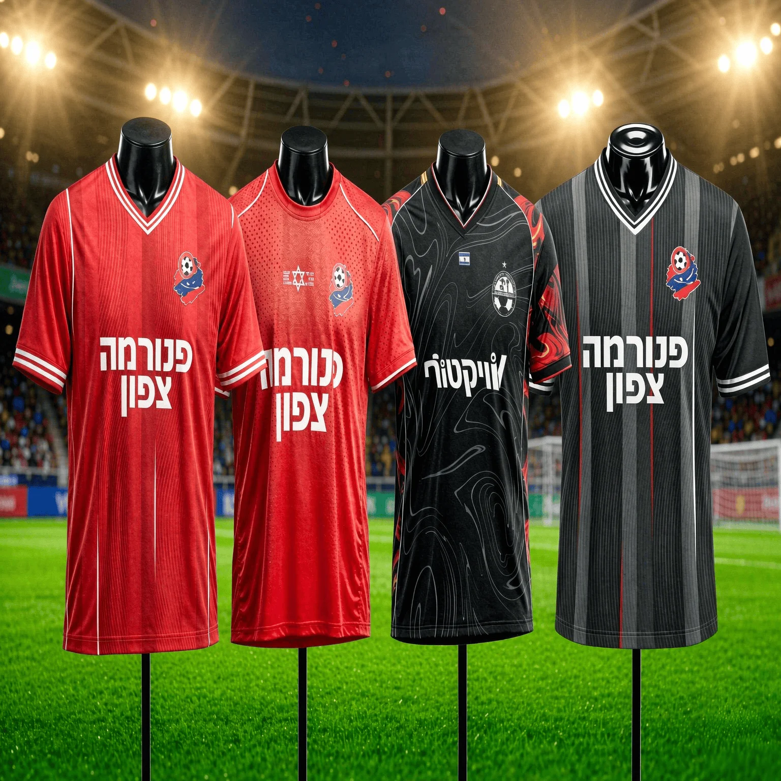 Summer New Men Football Jerseys Cycling Sports Shirts Hapoel Beer Sheva Home Away Kits Quick Dry Jerseys Adult/Kids Team Uniform