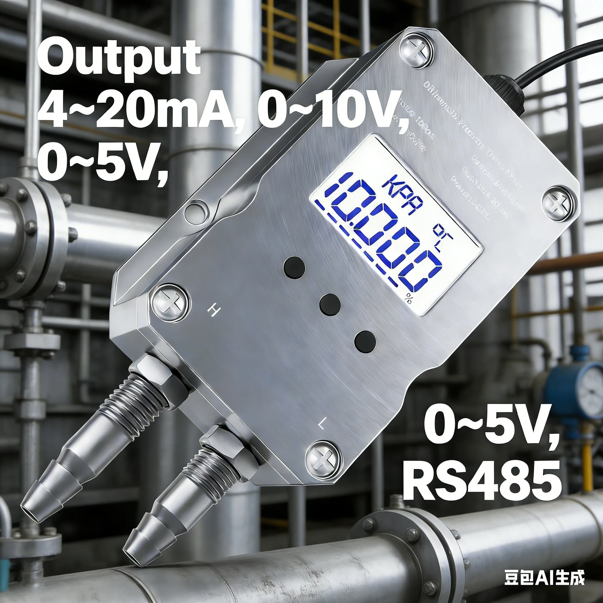 差圧トランスミッタ-4-20ma-0-10v-0-5v-rs485-風圧-空気圧トランスミッタ-1kpa-5kpa-10kpa-圧力センサー