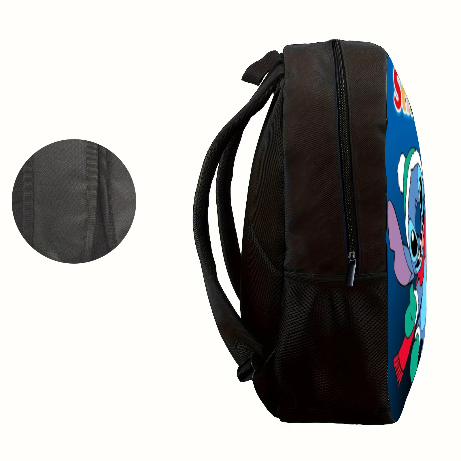 1pc cute winter outfit Stitch printed backpack, student backpack, suitable for travel, daily commuting