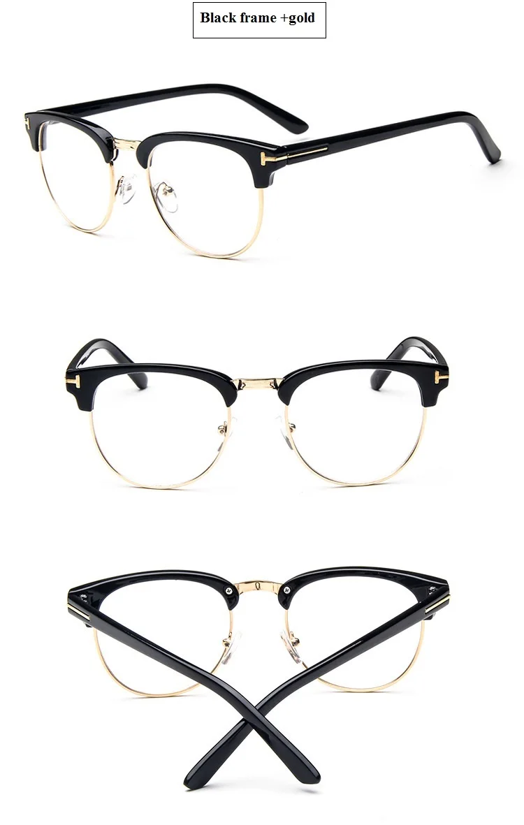 2024 Half Metal Women Glasses Frame Men Eyeglasses Frame Vintage SquareClear Glasses Optical Spectacle Frame spectacles