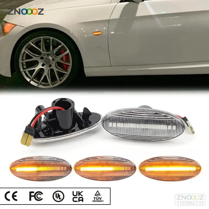 Dynamic Auto LED Side Marker Turn Signal Light Clear For Nissan Qashqai J10 X-trail T31 Cube Juke Leaf Micra Micra K13 Note E11