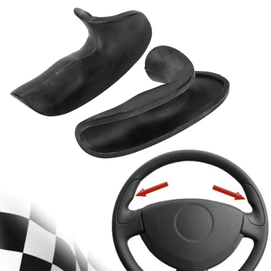 1 Pair Steering Wheel Thumb Grip Cover Rubber Replacement Thumb Grips Fit for Renault Sport RS Clio MKII 172 182 Car Accessories