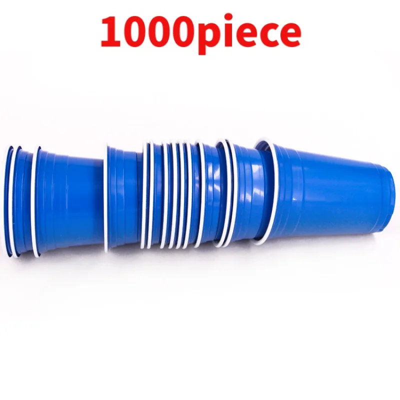 

10 00piece.Custom.custom logo plastic glasses disposable beverage cup plastic 500ml 16oz blue cups beer pong cup