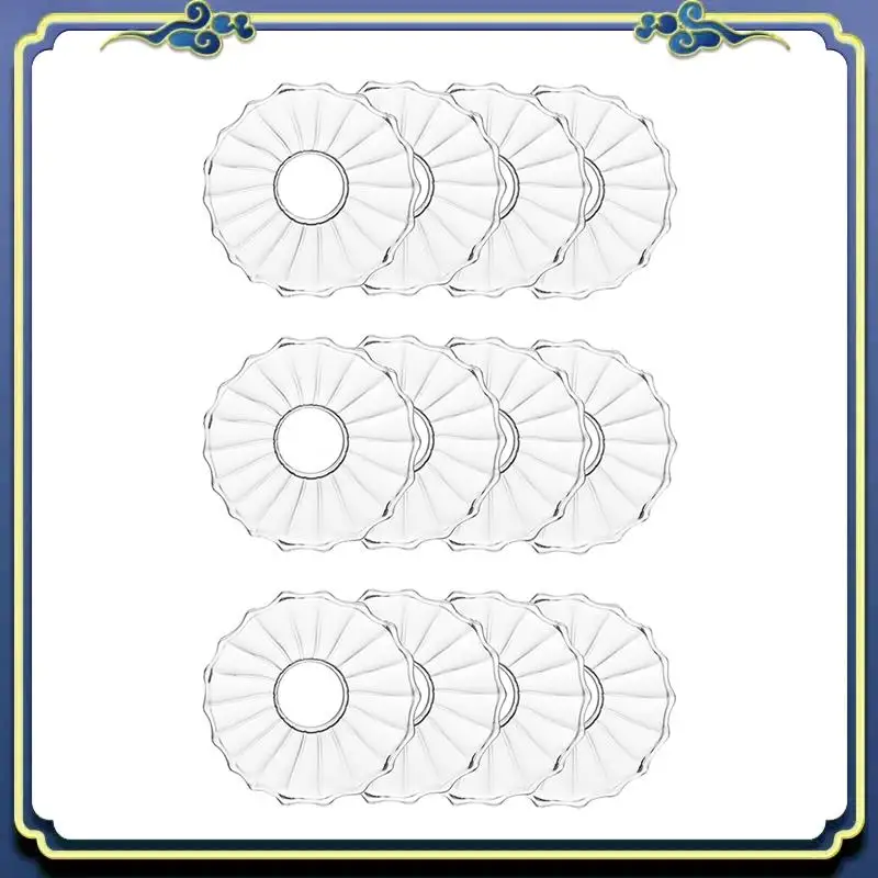 Latest 12 PCS Glass Bobeches For Candlestick Holders Round Wax Catchers For Candles For Table Centerpiece Wedding