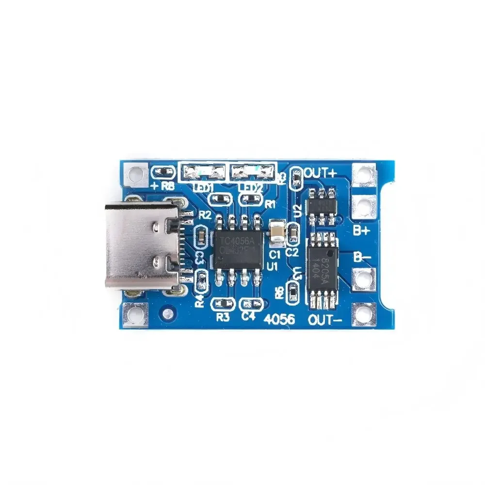 TP4056 1A lithium battery charging board module Type-C USB interface charging protection two-in-one