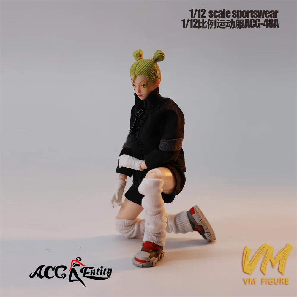 1/12 مقياس الفتيات ملابس رياضية سترة السراويل طماق الملابس نموذج ملحق صالح 6 بوصة أنثى عمل الشكل الجسم الدمى اللعب #5