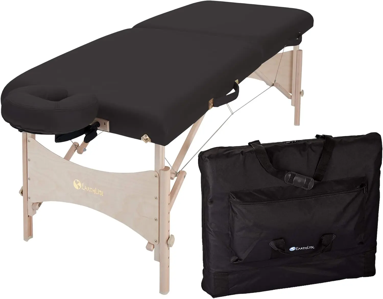 Portable Massage Table HARMONY DX – Foldable Physiotherapy/Treatment/Stretching Table, Eco-Friendly Design, Hard Maple